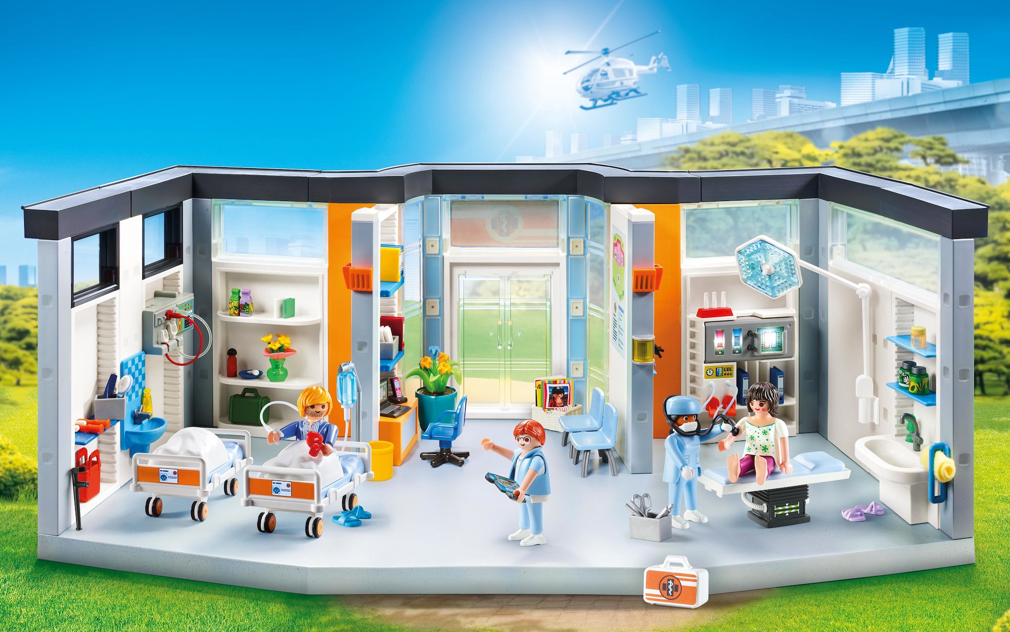 Playmobil 70191 City Life Sjukhus Med Möbler|