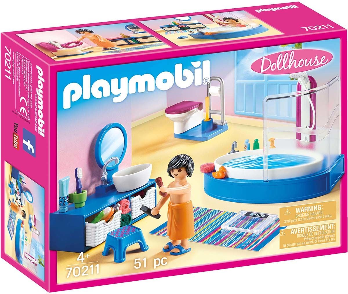 Playmobil 70211 Dollhouse Badrum med badkar|