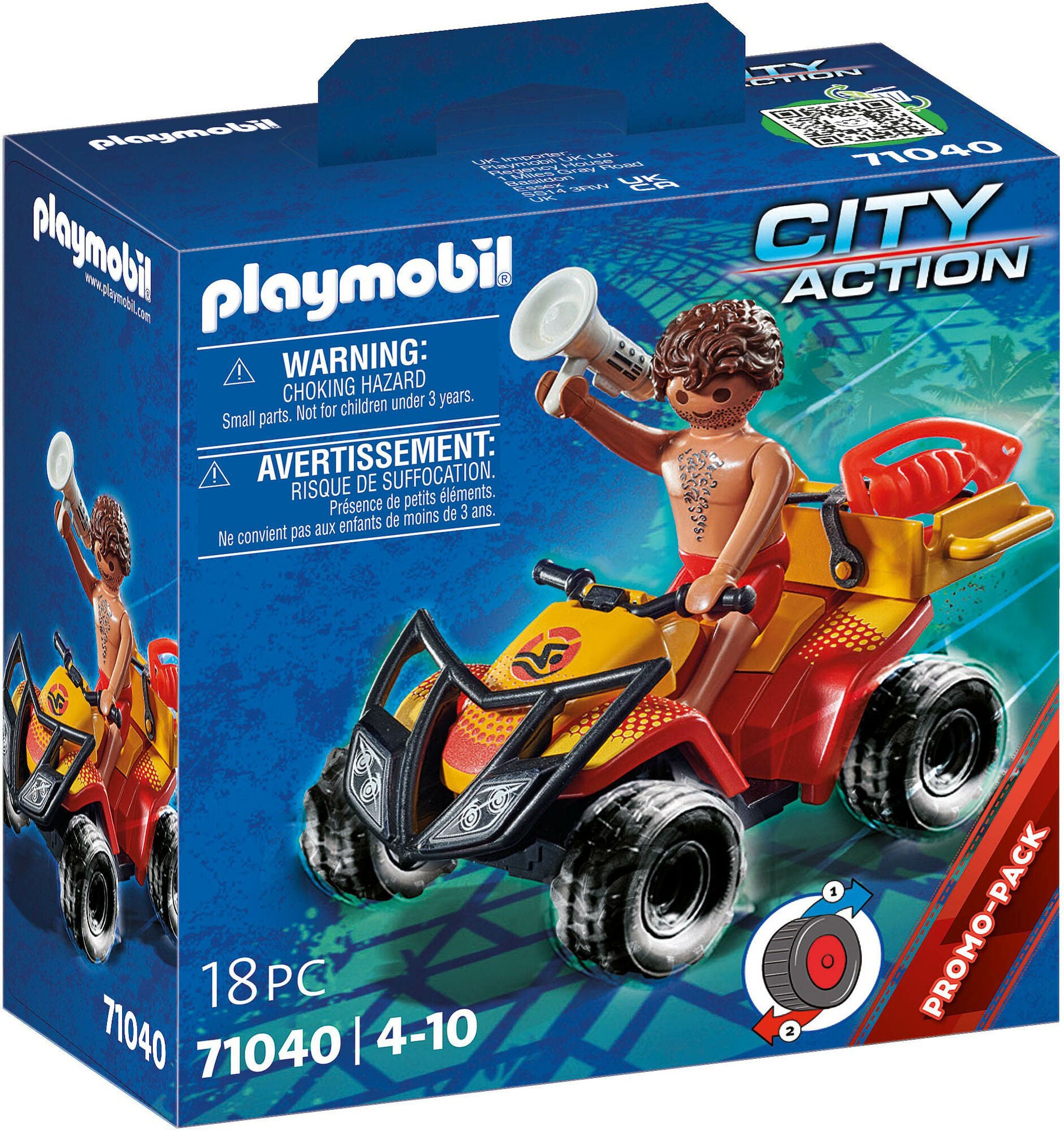 Playmobil 71040 City Action Livräddar-fyrhjuling Byggsats|