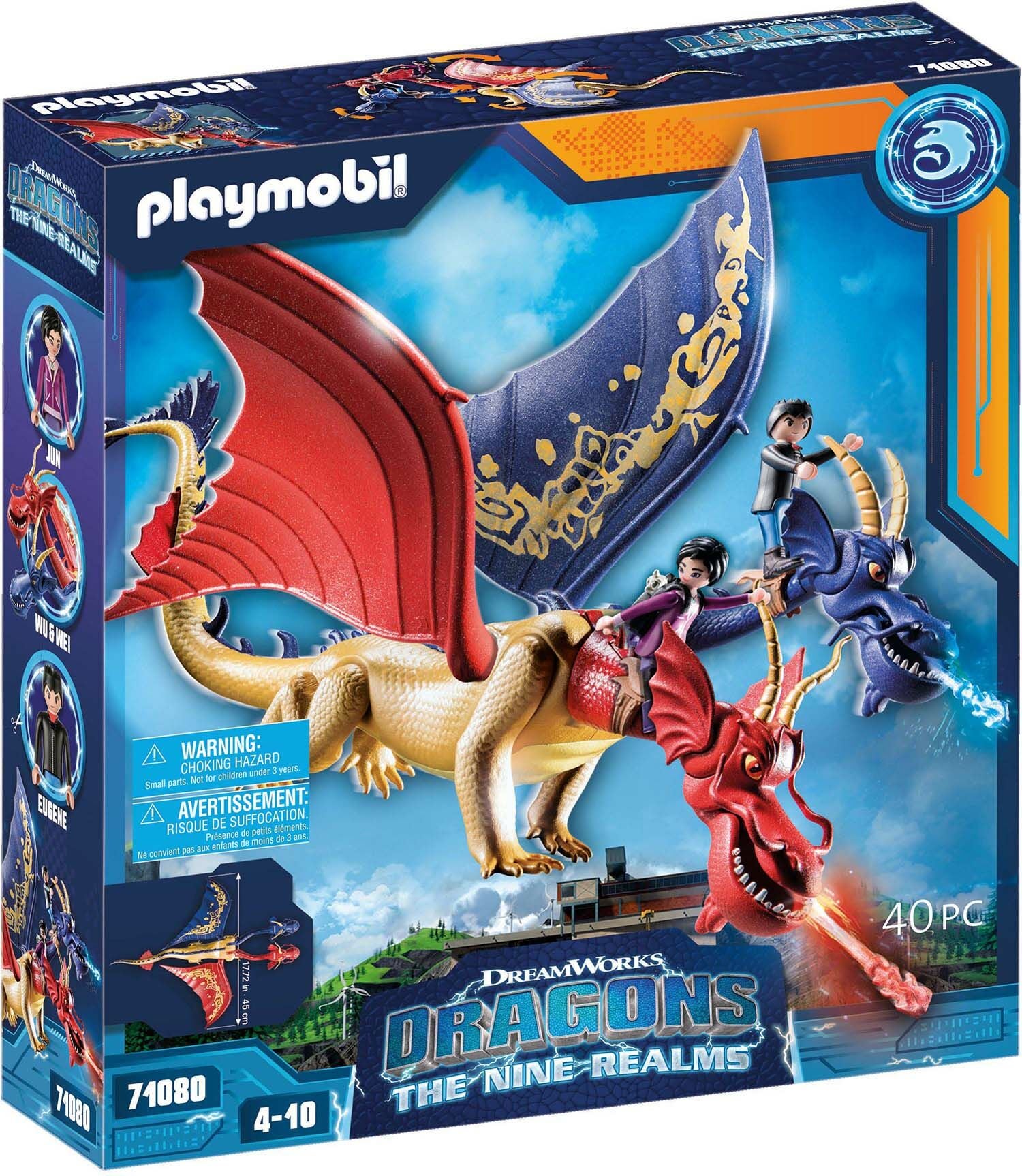 Playmobil 71080 Lekset Drakryttarna: De Nio Rikena Wu &  Wei med Jun|
