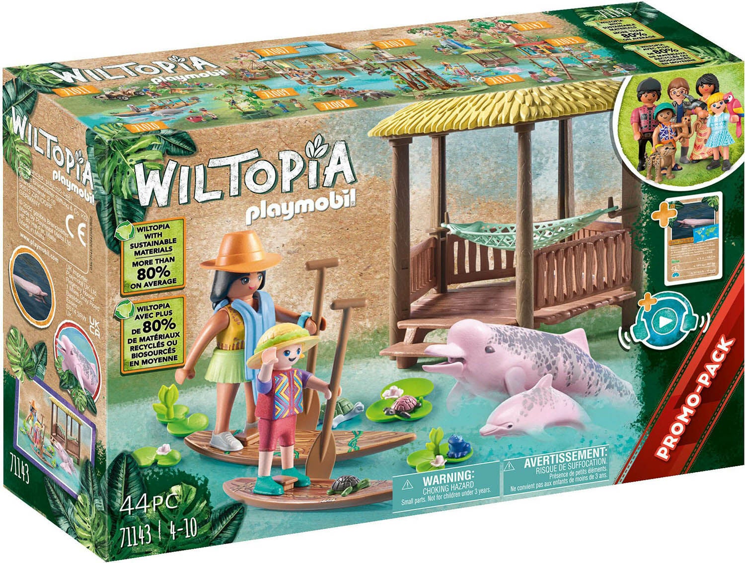 Playmobil 71143 Wiltopia Lekset Paddeltur med Floddelfiner|