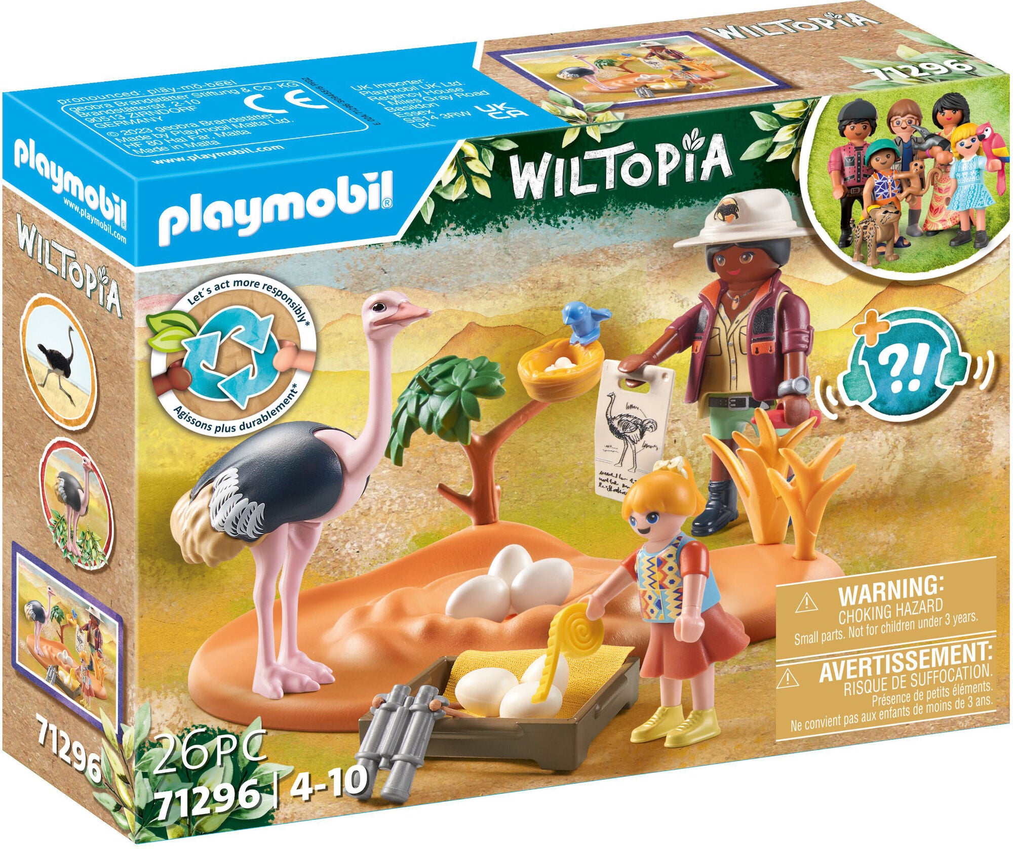Playmobil 71296 Wiltopia Byggsats Strutsskötare|