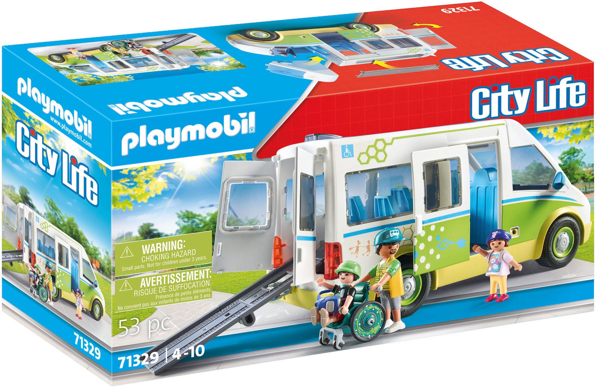 Playmobil 71329 City Life Byggsats Skolbuss|