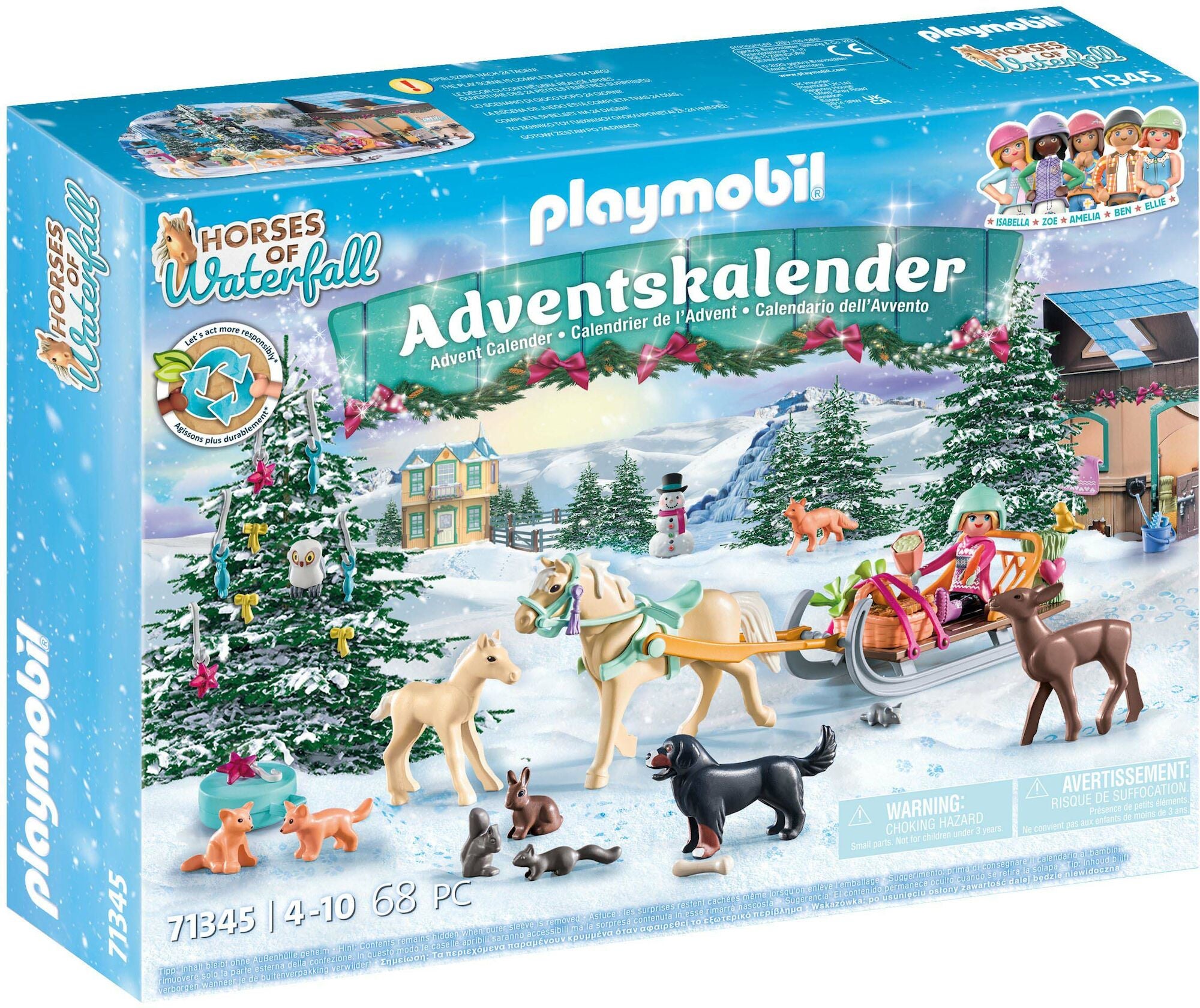 Playmobil 71345 Horses of Waterfall Adventskalender Slädfärd i Juletid 2023|