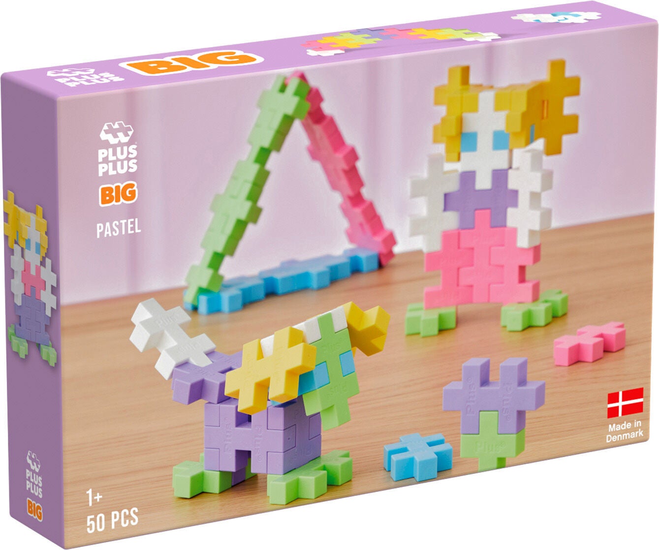 Plus Plus BIG Byggset Pastel Mix 50 Delar|