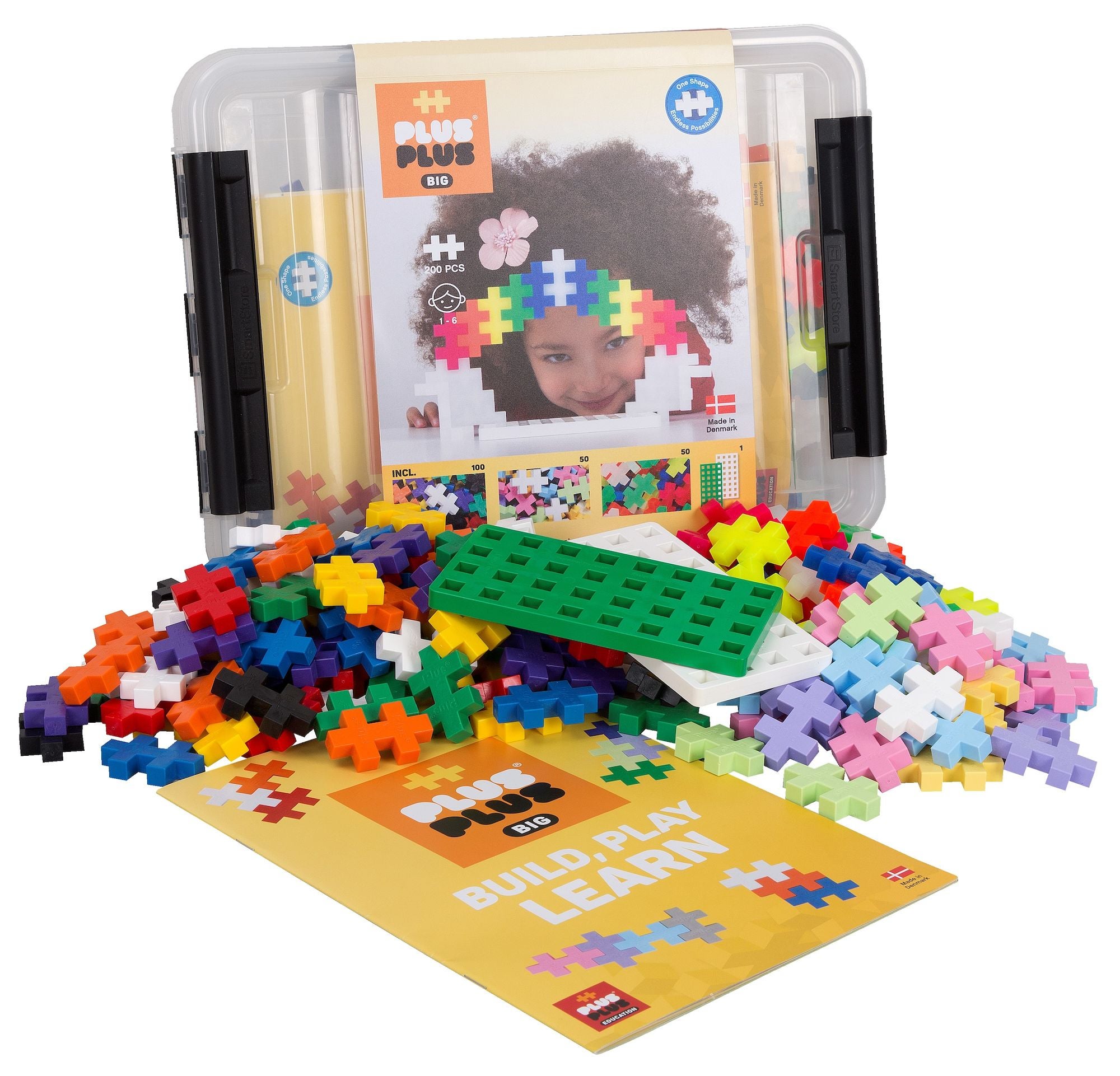 Plus Plus BIG Storage Box Mix 200 Delar|