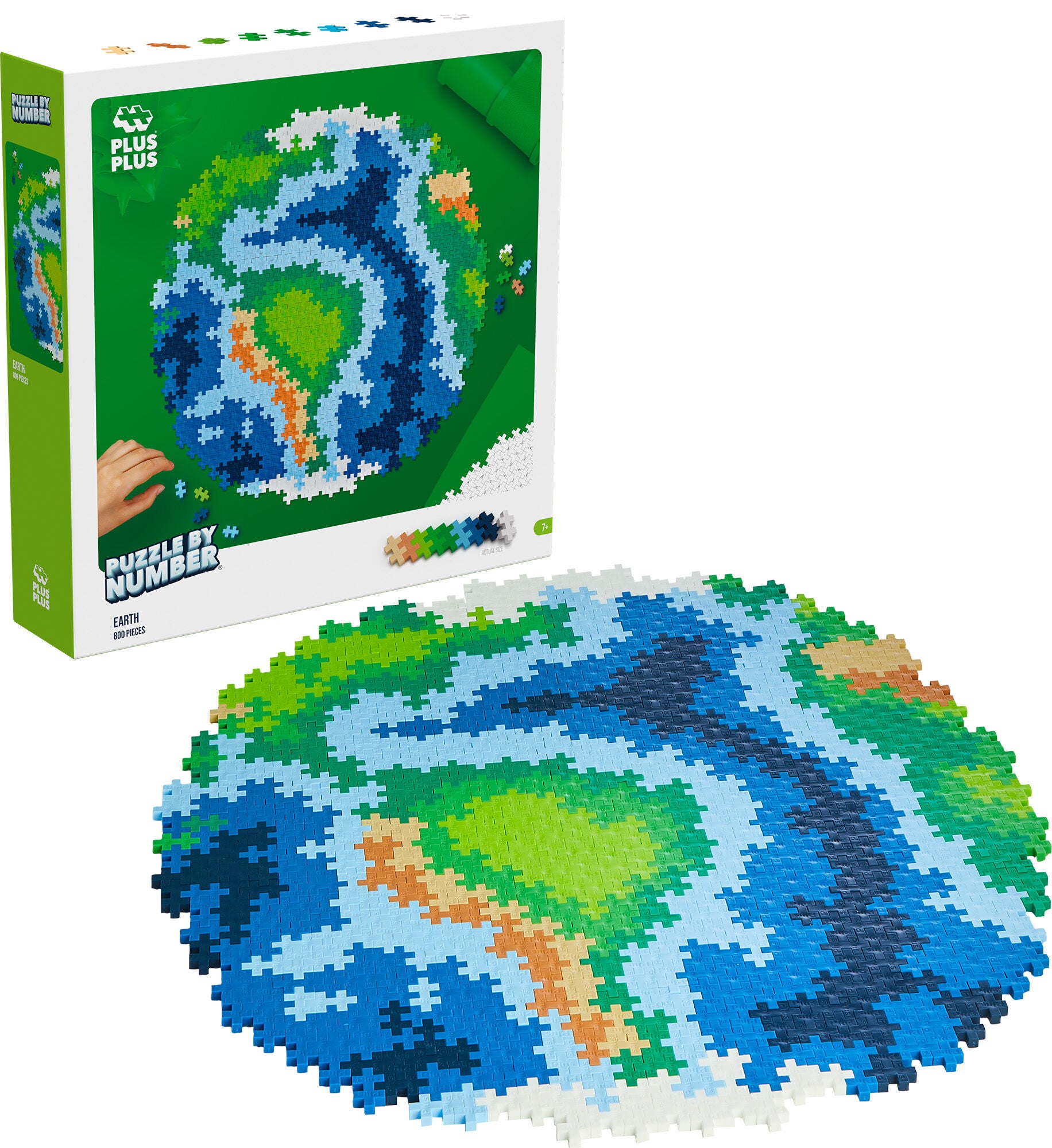 Plus-Plus Puzzle By Number Jorden 800 Delar|