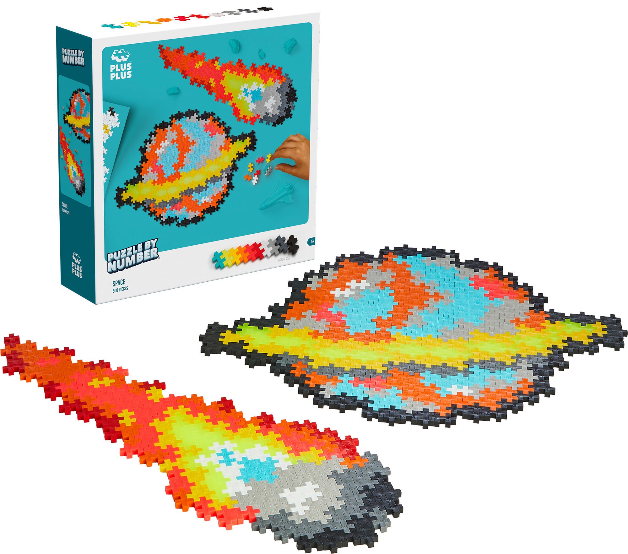 Plus-Plus Puzzle By Number Rymden 500 Delar|
