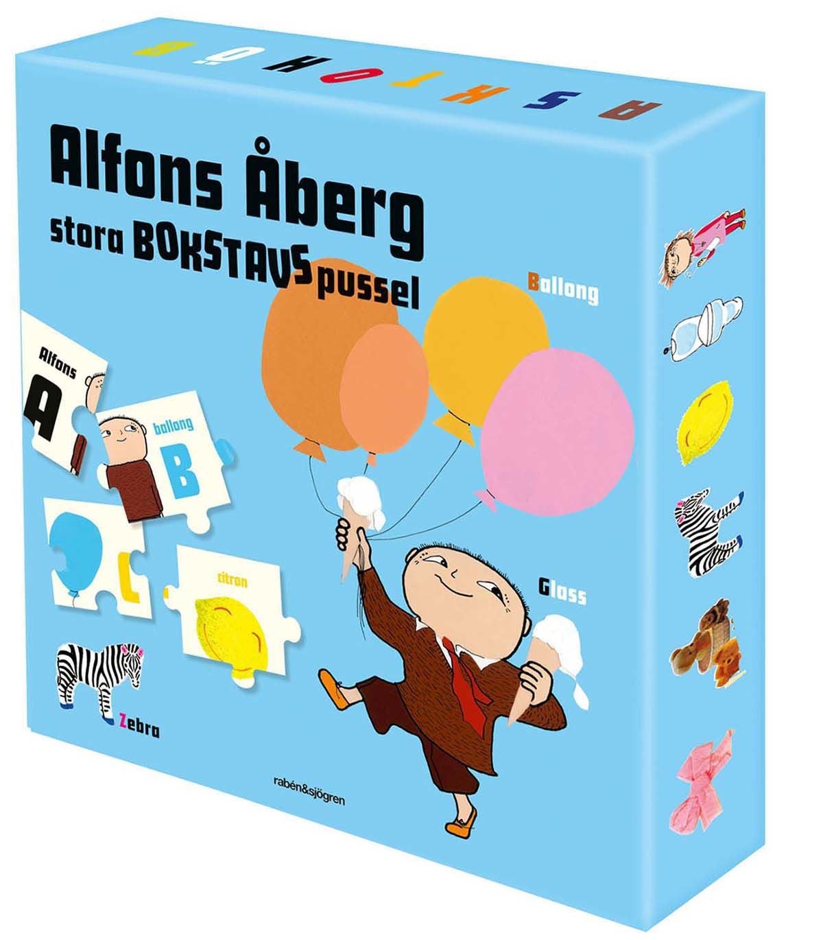 Rabén &  Sjögren Golvpussel Alfons Åberg Stora Bokstavspussel
