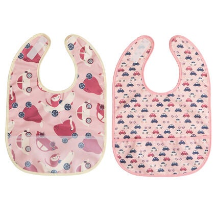 Rätt Start Haklapp Bilar 2-pack|Rosa/Lila