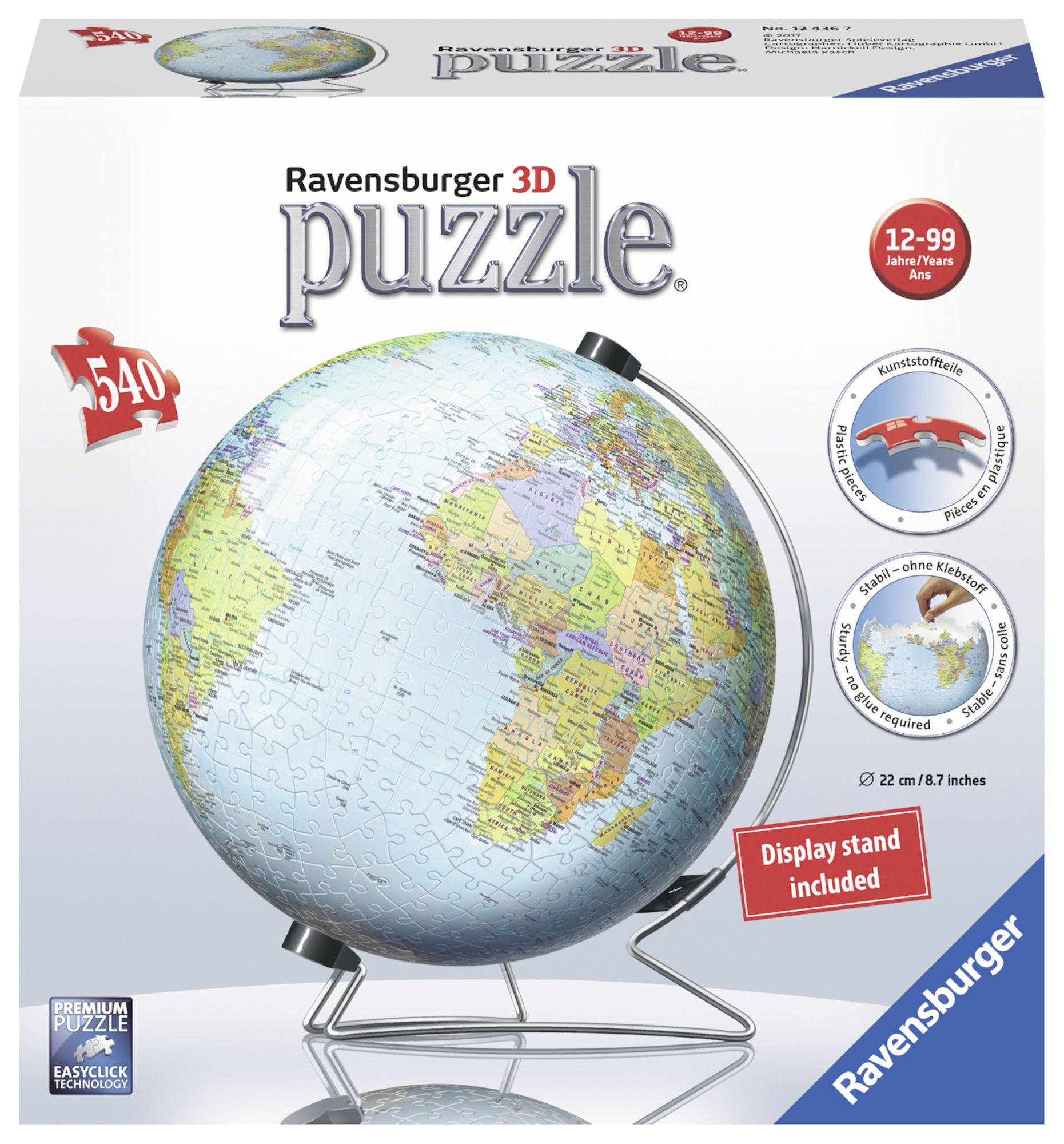 Ravensburger 3D-Pussel Jordglob 540 Bitar|