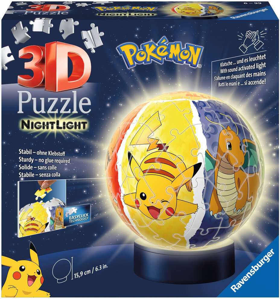 Ravensburger 3D-pussel Pokémon Nattlampa 72 Bitar|