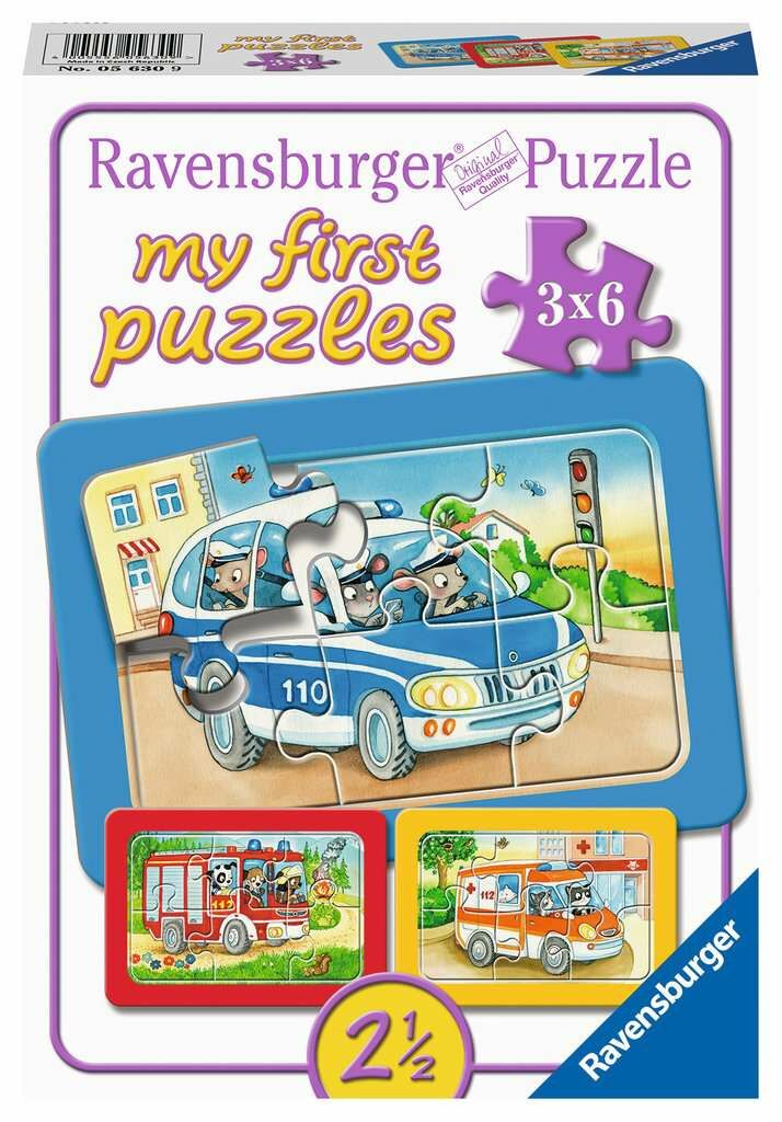 Ravensburger Animals In Action Pussel 6 Bitar|