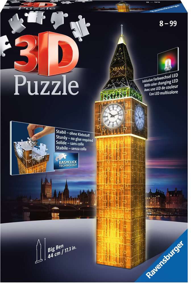 Ravensburger Big Ben Night Edition 3D-pussel 216 Bitar|