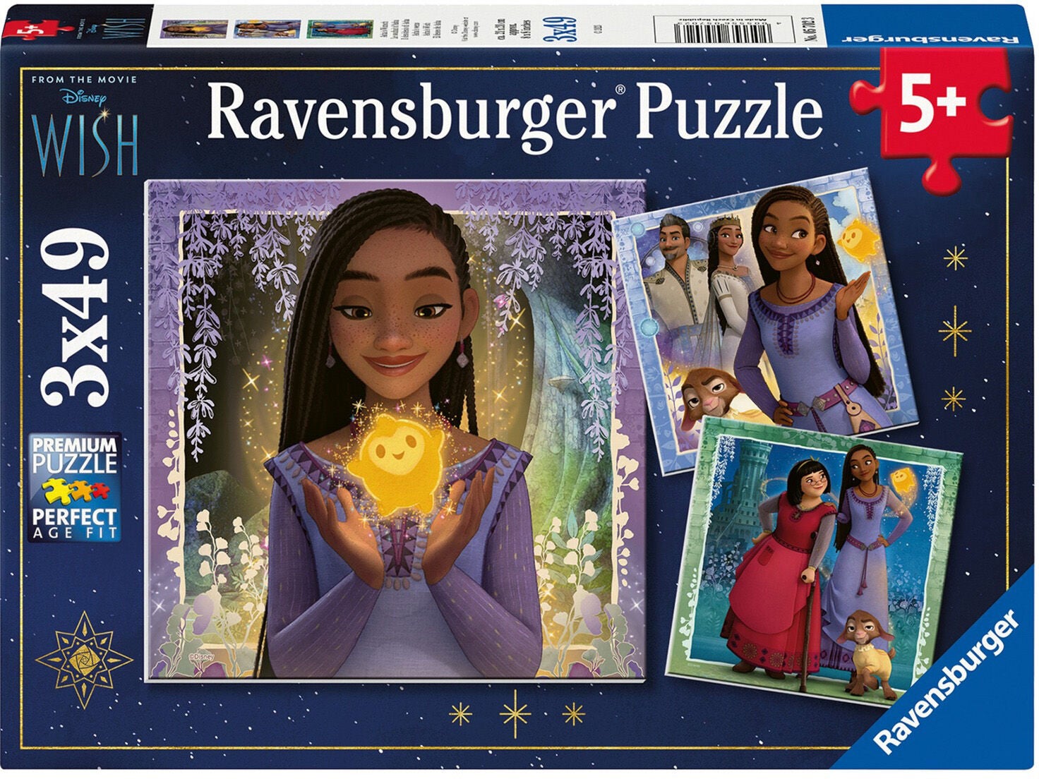 Ravensburger Disney Wish Pussel 3x49 Bitar