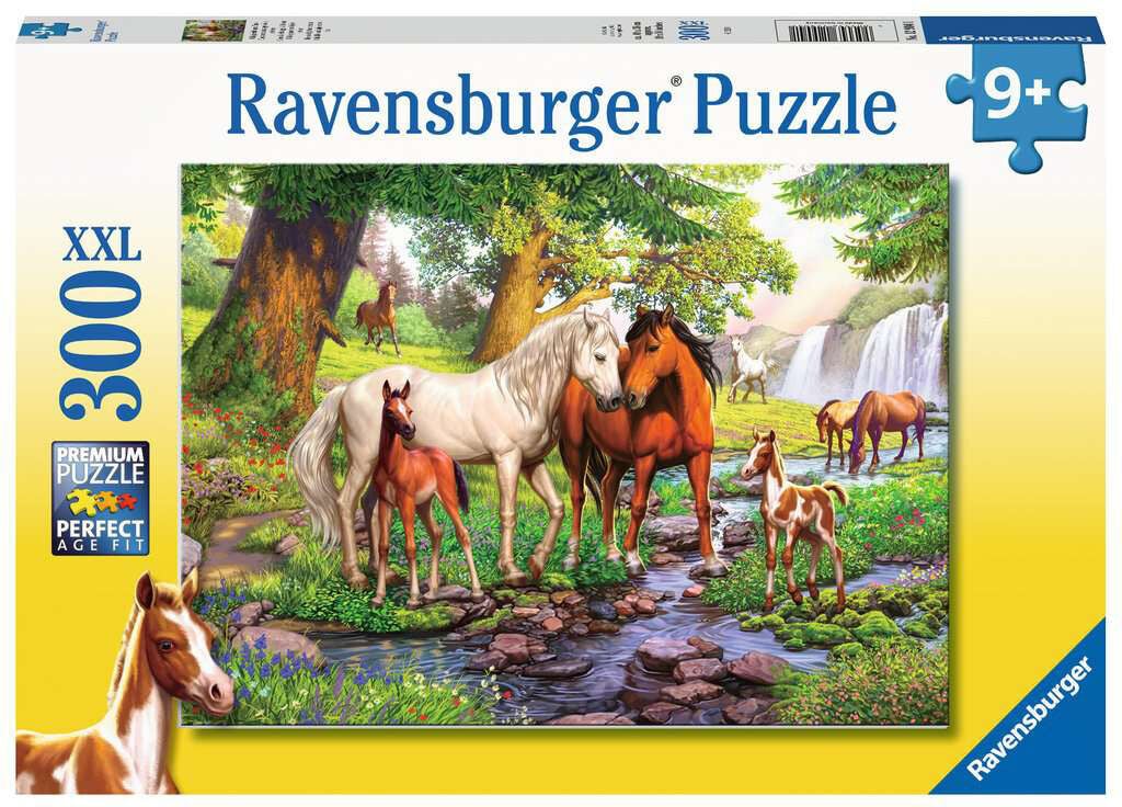 Ravensburger Horses By The Stream pussel 300 Bitar|