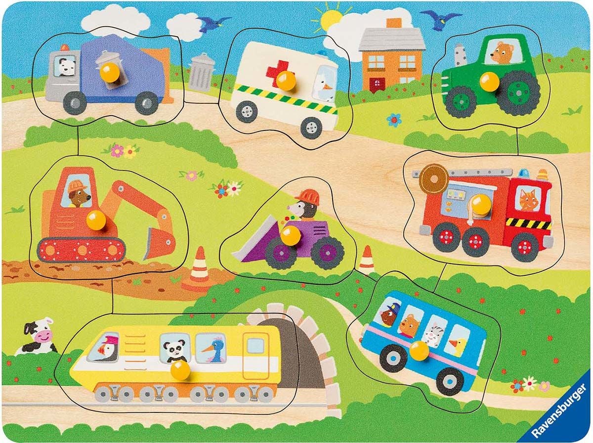 Ravensburger Knoppussel Favoritfordon 8 Bitar|