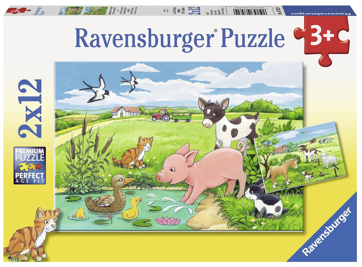 Ravensburger Pussel Baby Bondgårdsdjur 2x12 Bitar|