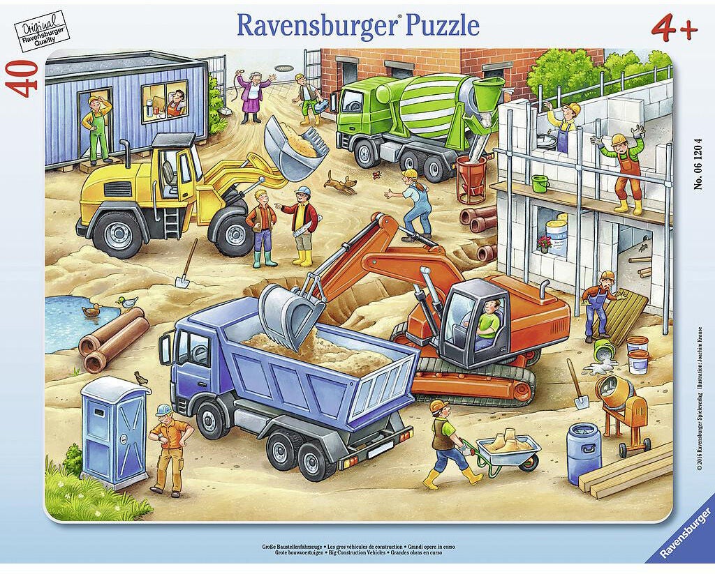 Ravensburger Pussel Big Construction Vehicles 40 Bitar