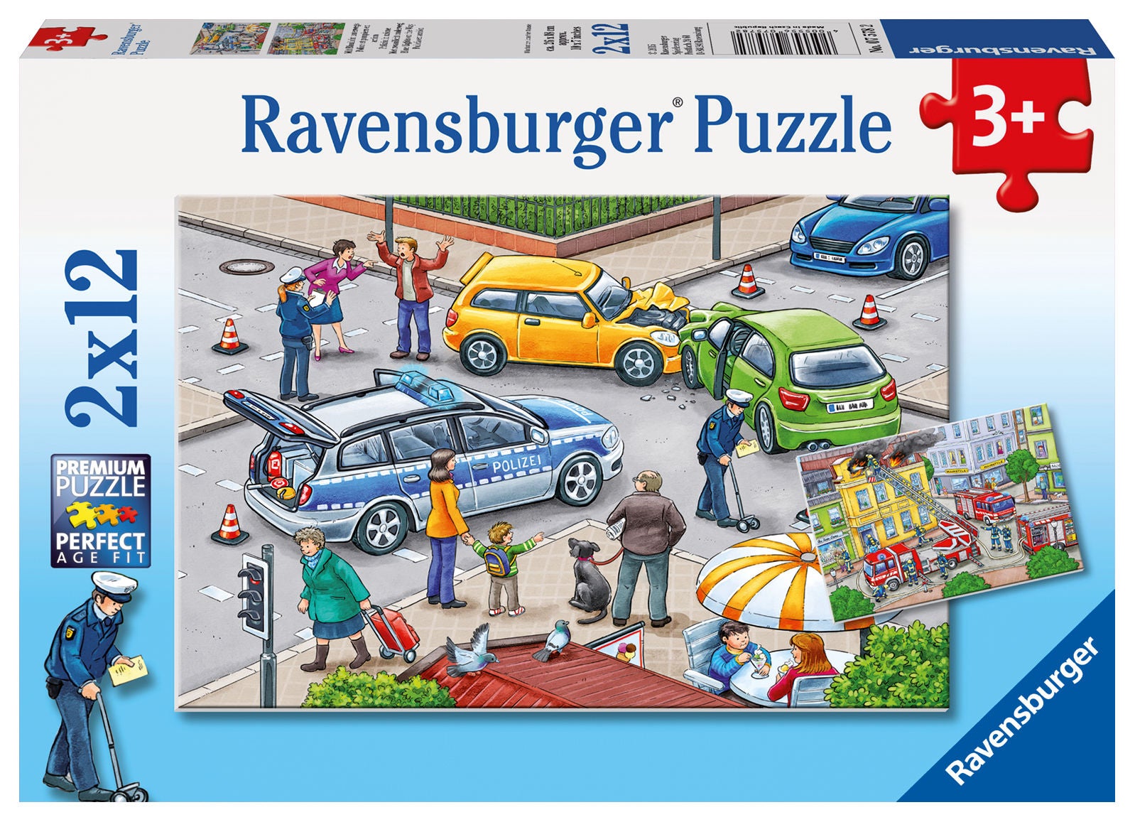 Ravensburger Pussel Blåljus på Väg 2x12 Bitar|