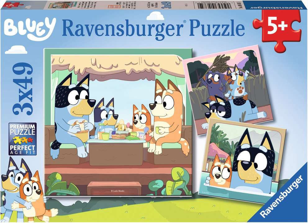 Ravensburger Pussel Bluey 3x49 Bitar|