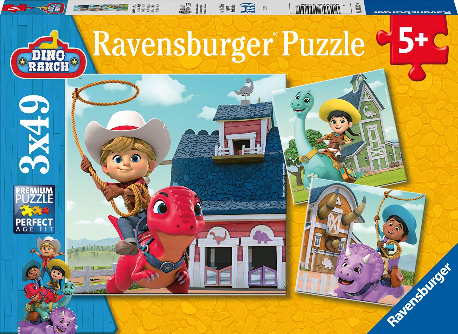 Ravensburger Pussel Dino Ranch 3x49 Bitar|