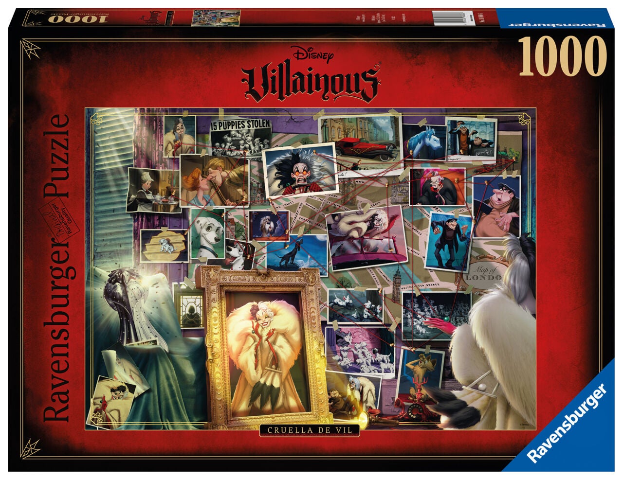 Ravensburger Pussel Dinsey Villainous :Cruella De Vil 1000 Bitar|