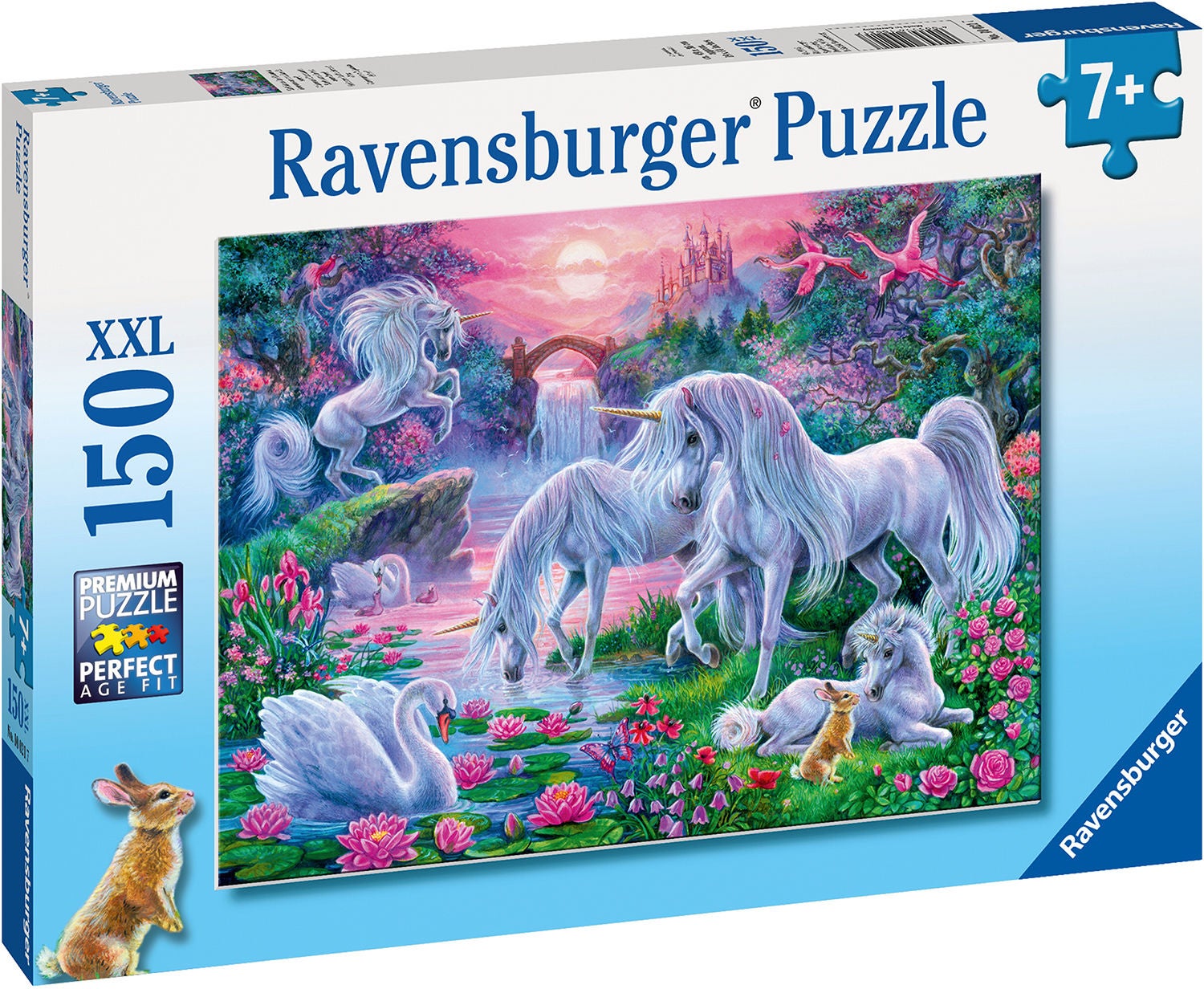 Ravensburger Pussel Enhörning I Soledgång 150 Bitar|