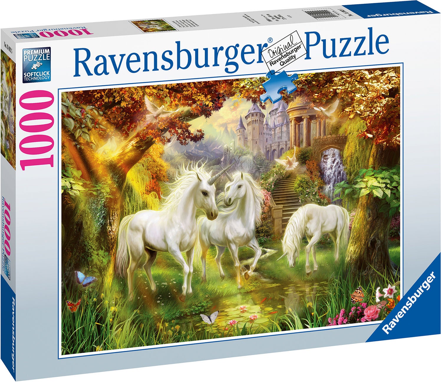 Ravensburger Pussel Enhörningar I Skogen 1000 Bitar|
