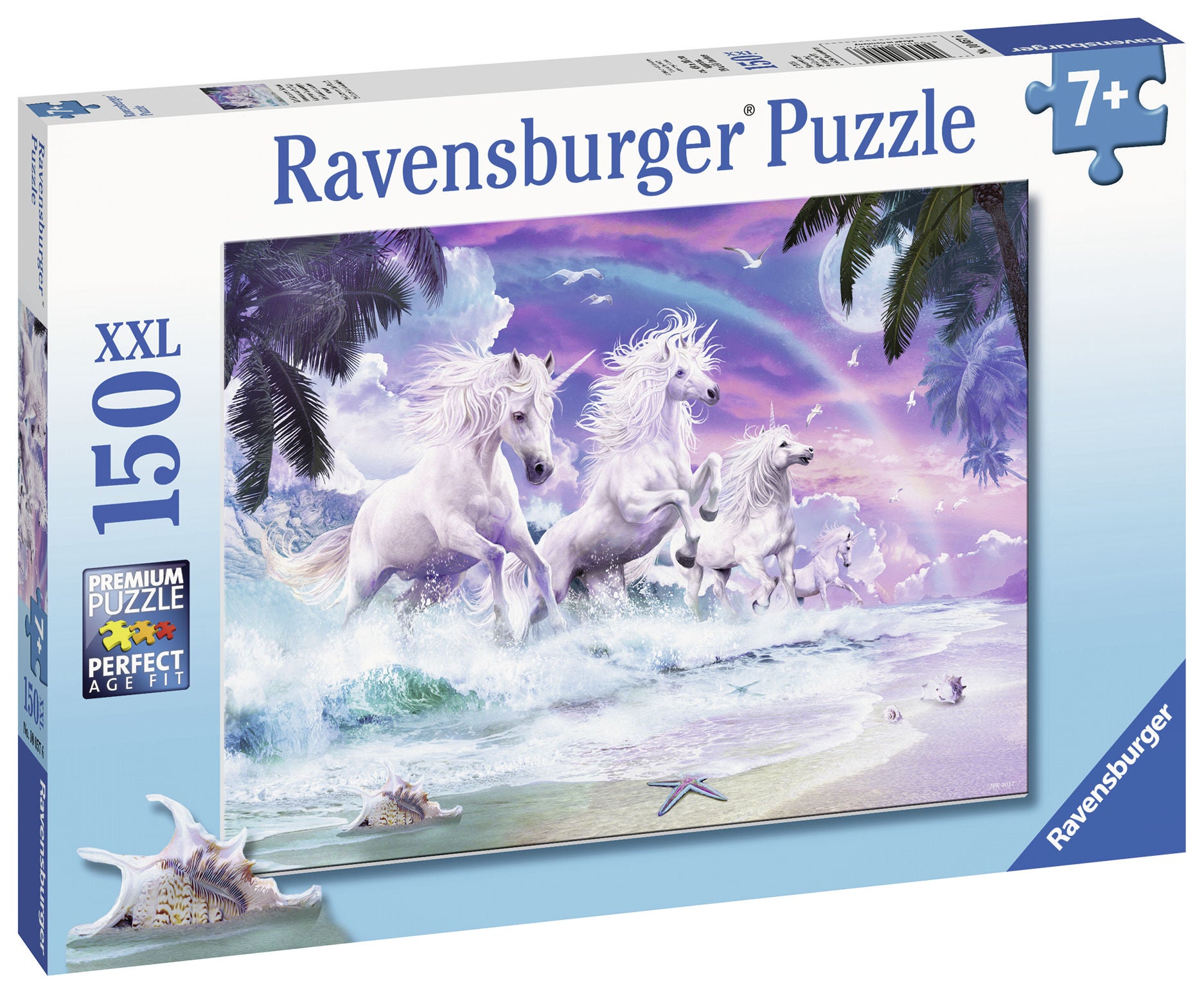 Ravensburger Pussel Enhörningar På Strand 150 Bitar|
