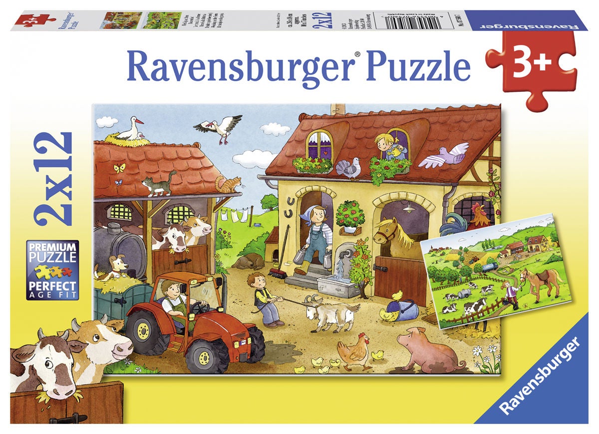 Ravensburger Pussel Farmarbete 2x12 Bitar|