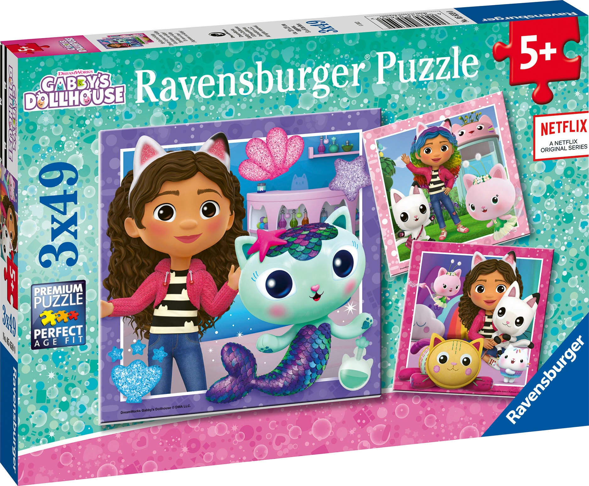 Ravensburger Pussel Gabby's Dollhouse 3 x 49 Bitar|