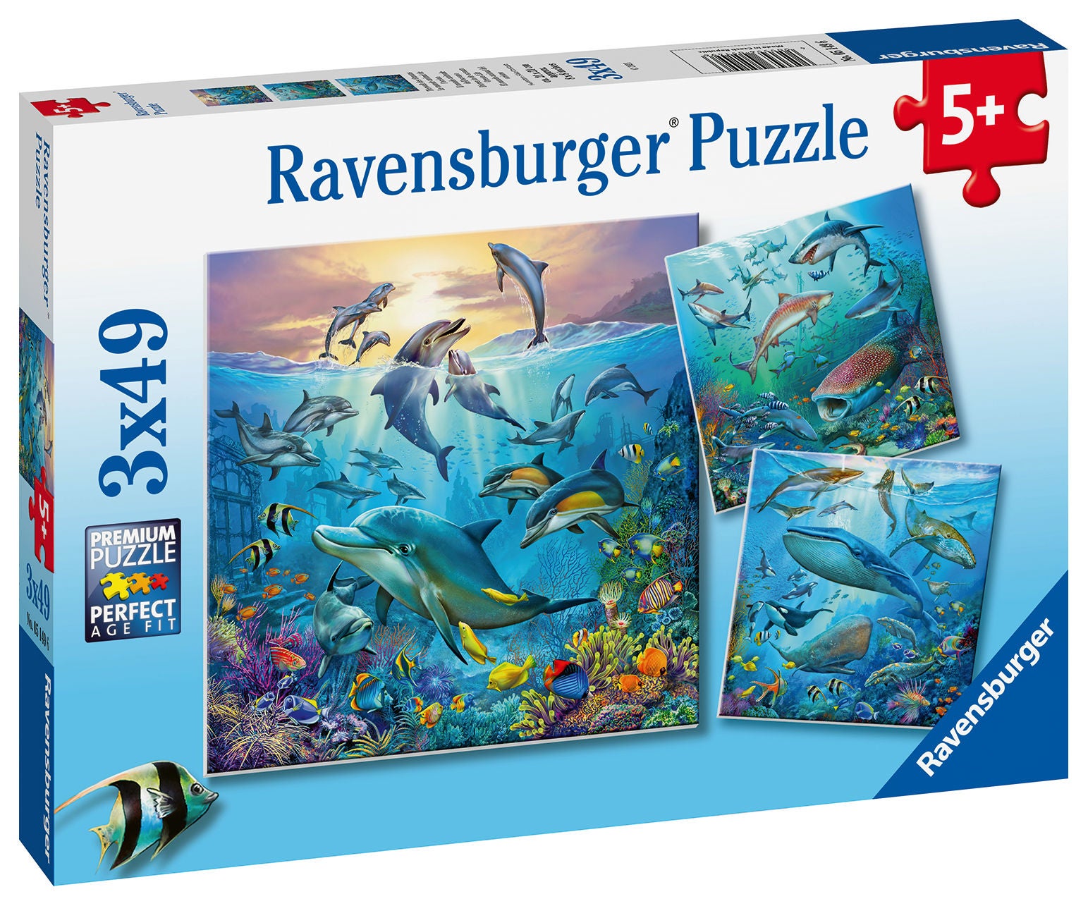 Ravensburger Pussel Havsliv 3x49 Bitar|