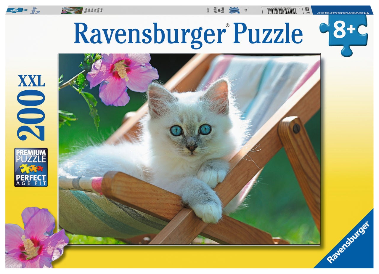 Ravensburger Pussel Kattunge i Solstol 200 Bitar
