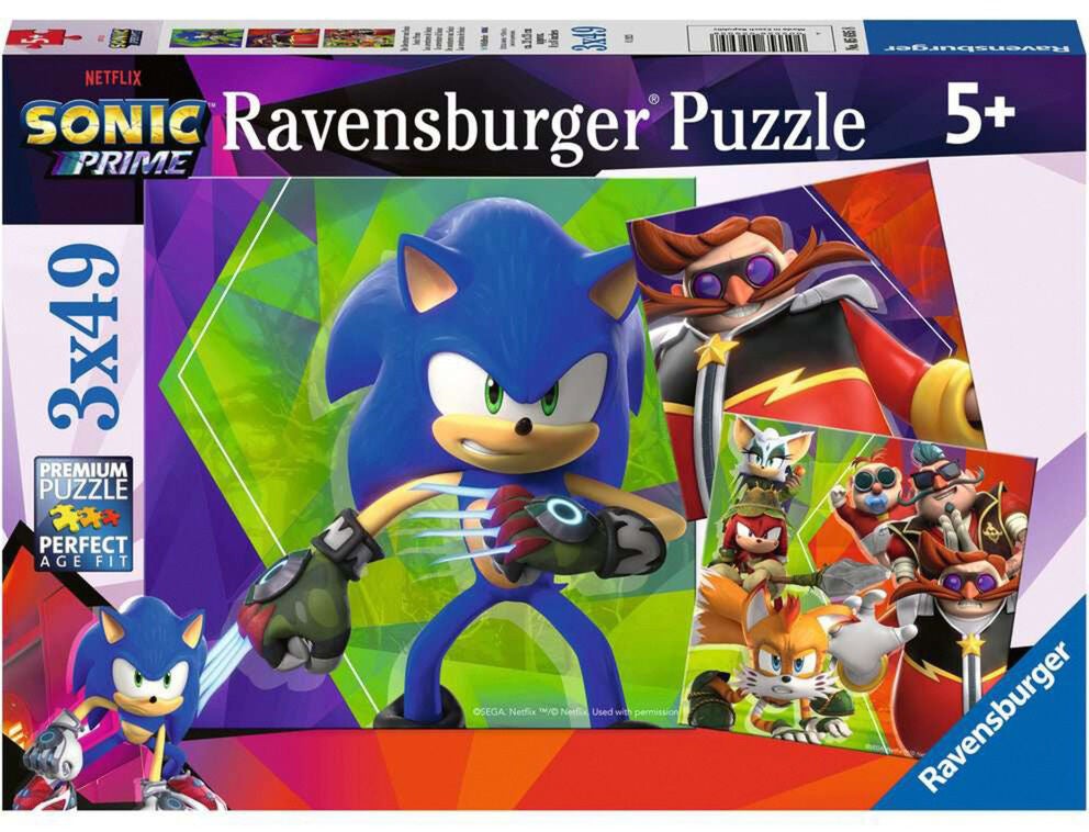 Ravensburger Pussel Sonic Prime 3x49 Bitar|