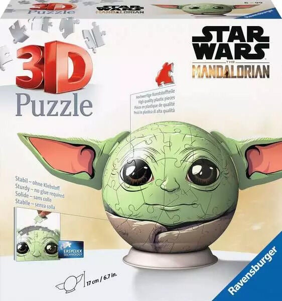 Ravensburger Star Wars 3D-pussel Grogu med Öron 72 Bitar|