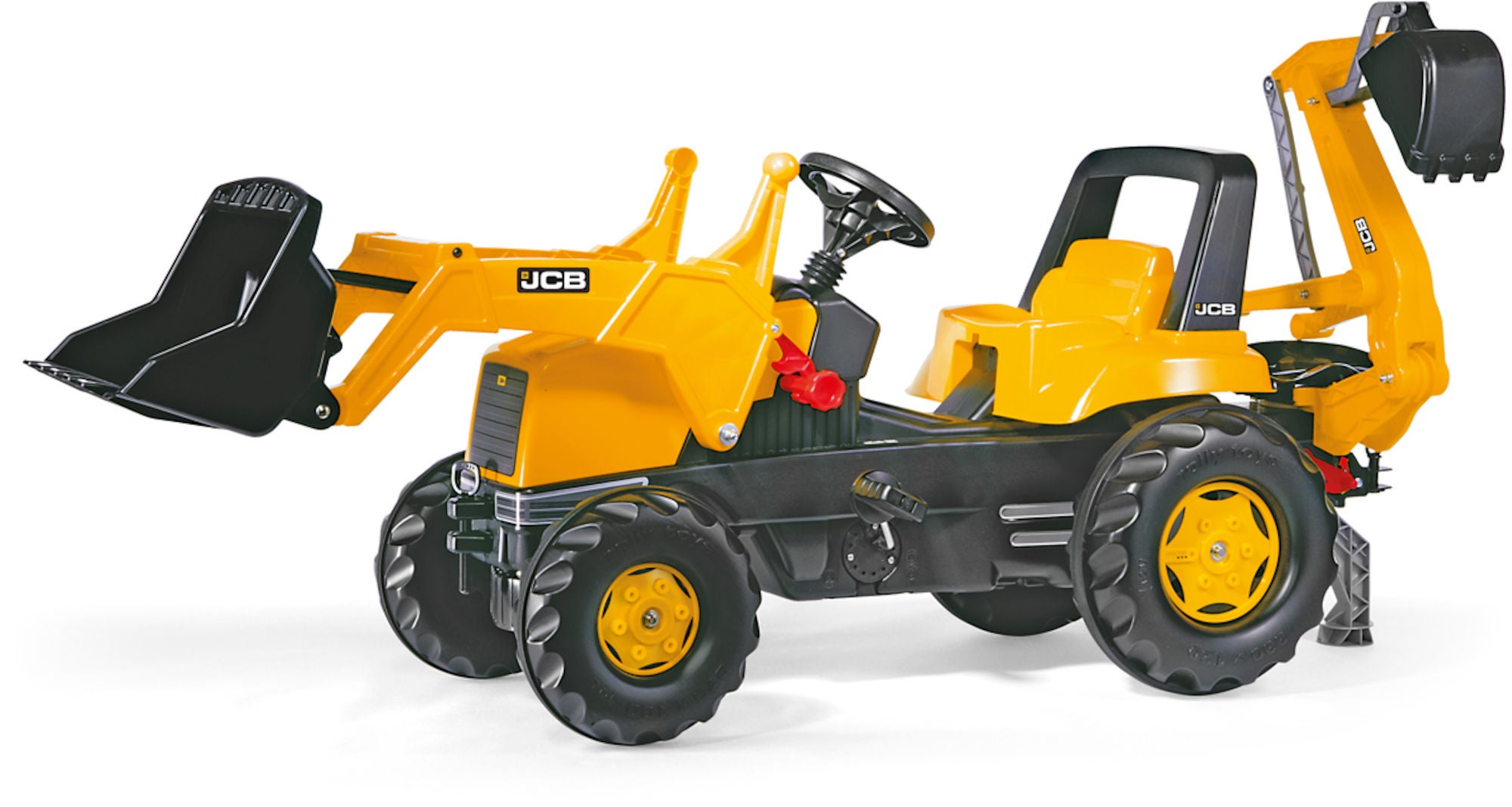 Rolly Toys Tramptraktor med Lastare och Grävare JCB