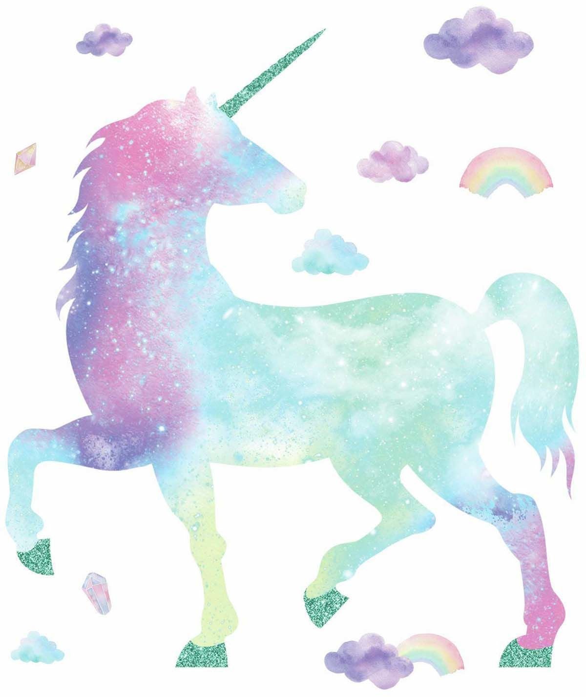 RoomMates Wallstickers Galaxy Unicorn|