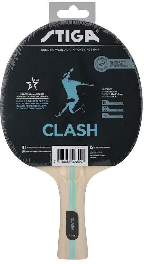 STIGA Bat Clash Hobby Pingisracket|Blue