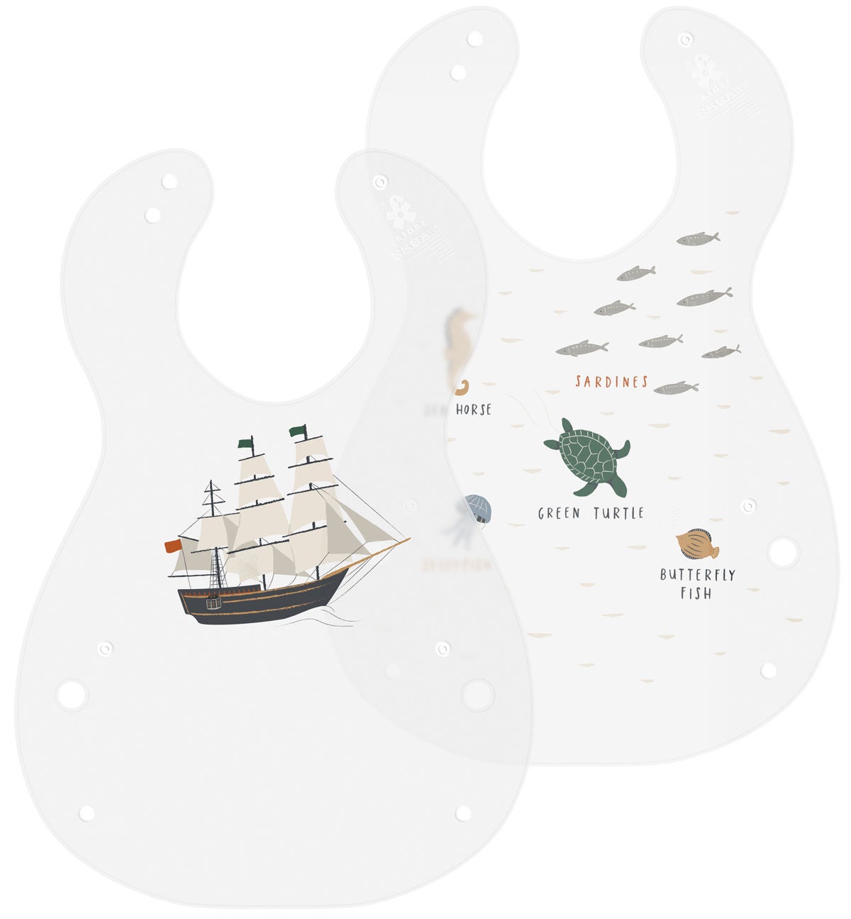 Sebra Mönstrad Haklapp 2-pack