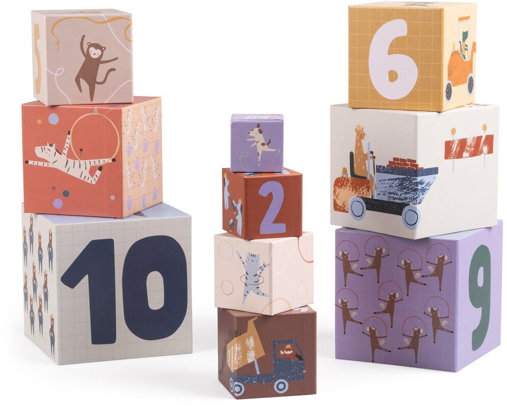 Sebra Stapelklossar Teeny Toes/Busy Builders|