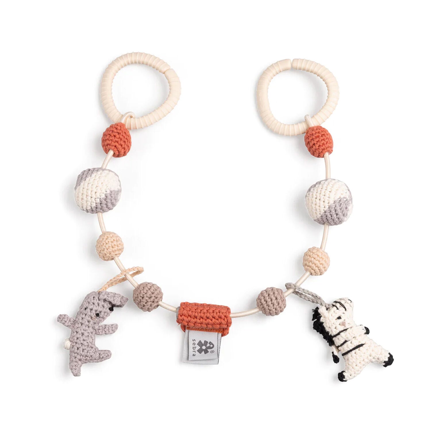 Sebra Teeny Toes  Virkad Aktivitetsleksak|Lila