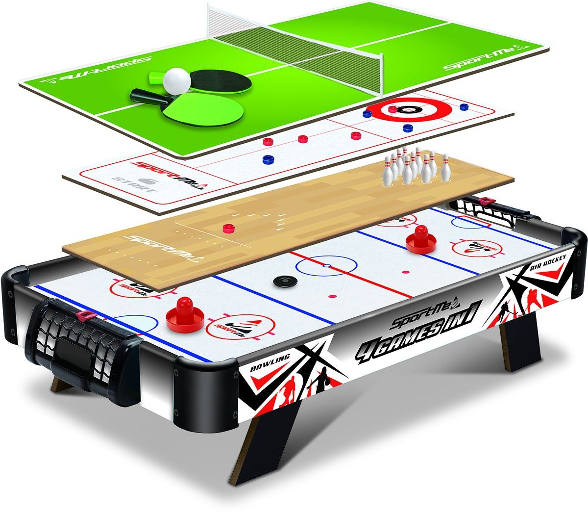 SportMe Spelbord 4-i-1 69x37x22 Cm