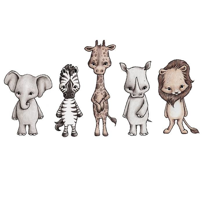 Stickstay Wallsticker Savannah Friends|