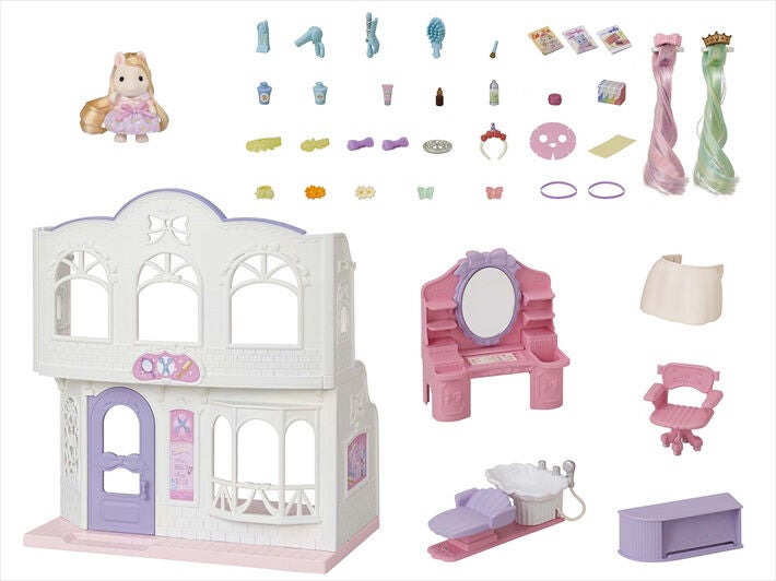 Sylvanian Families Pony Frisörsalong med Figur|