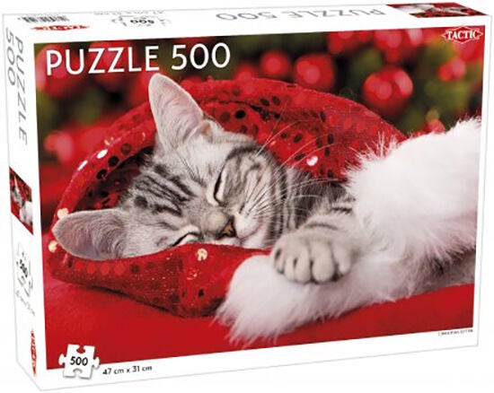 Tactic Pussel Christmas Kitten 500 Bitar
