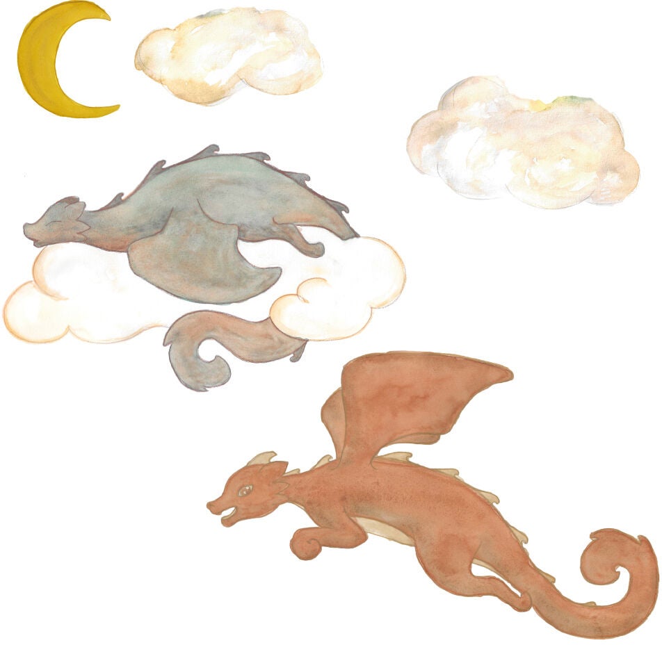 That's Mine Väggklistermärken Dragons And Clouds|