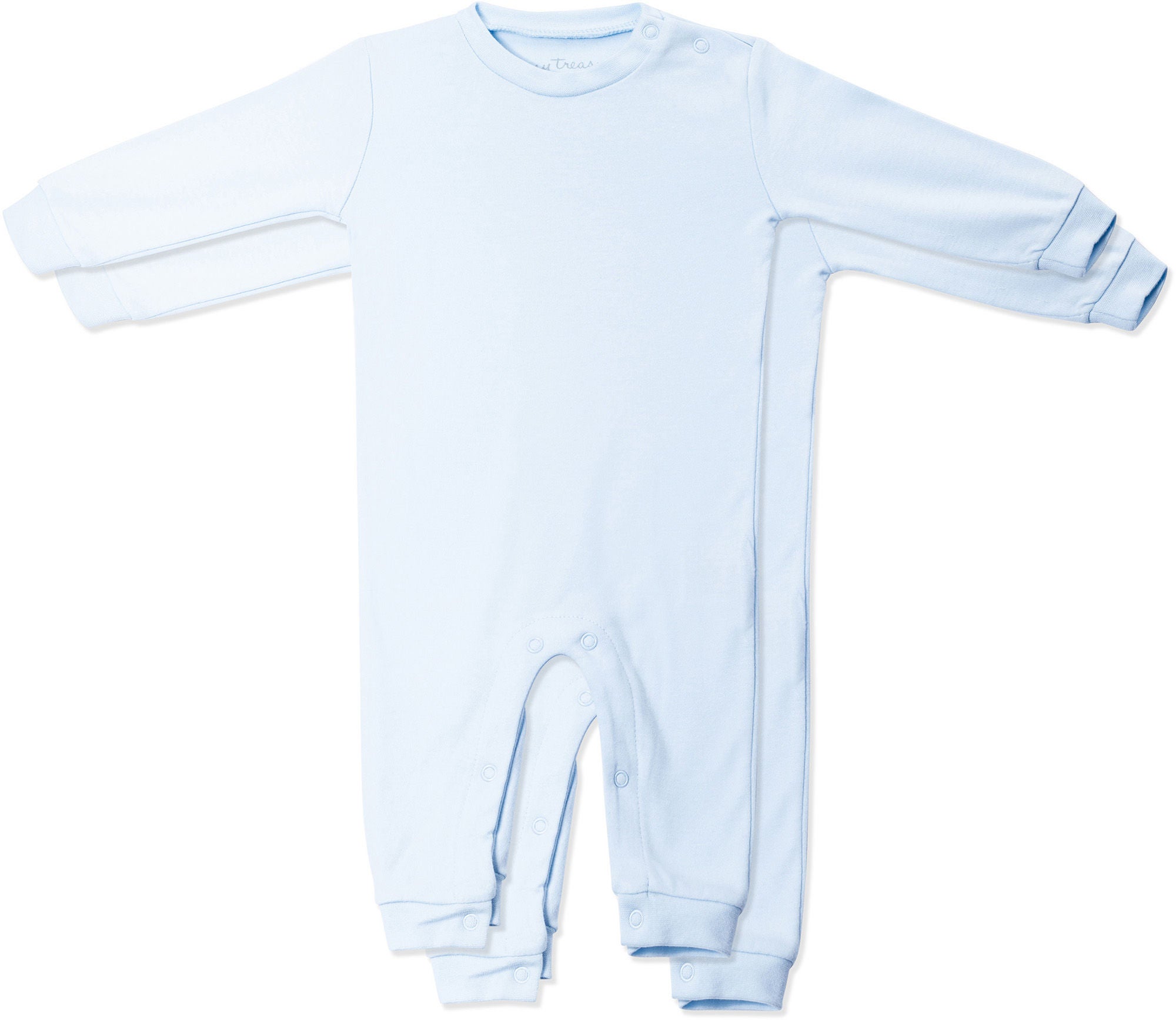 Tiny Treasure Maxime Jumpsuit 2-Pack|Baby Blue 56