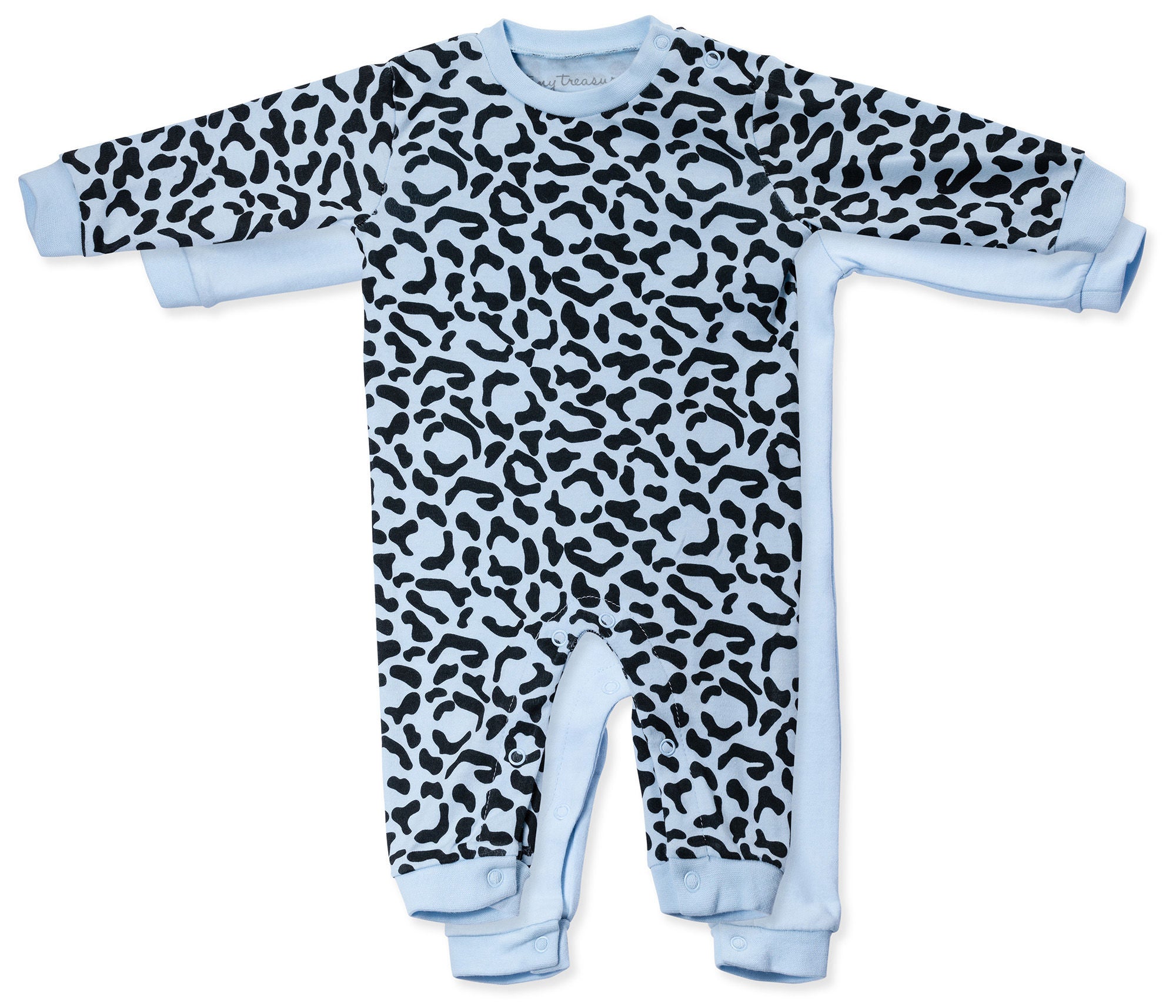 Tiny Treasure Maxime Jumpsuit 2-pack|Baby Blue 62