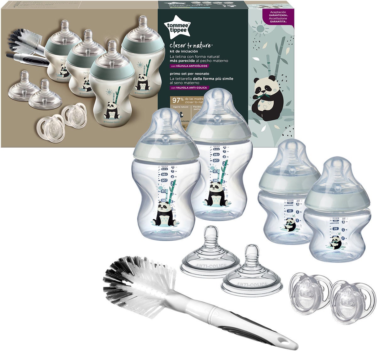 Tommee Tippee Startkit Flaska|Panda